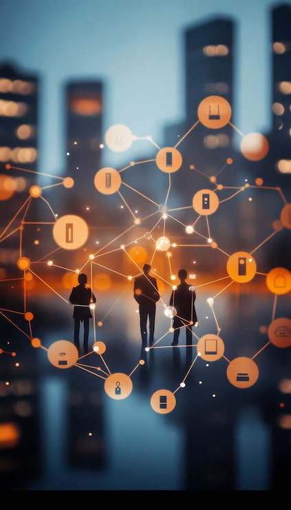 businesspeople-network-connections-cityscape-technology-communication-innovation